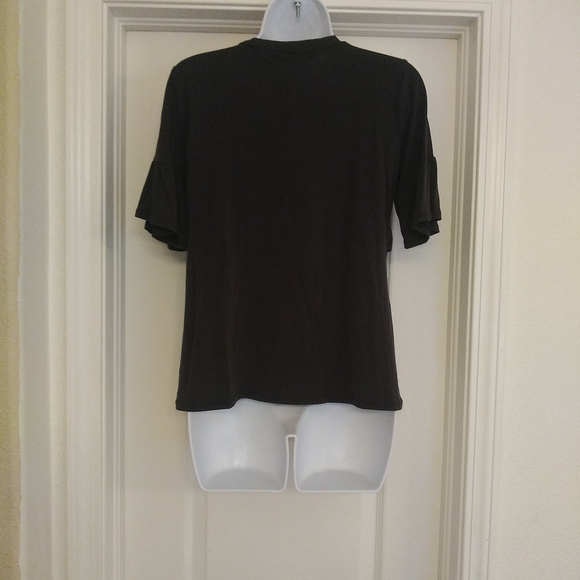 Gypsies And Moondust Black Ruffle Top - Picture 4 of 5